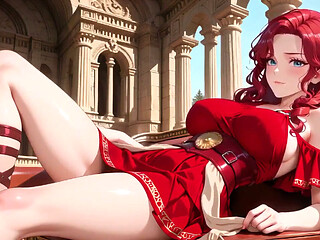 Taboo Feast in the Classical Pool & Purple Bedroom. Naked Kneeling, Teasing Glances, and Sun-kissed Wet Kisses!