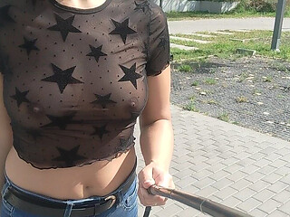 Public Nudity Flashing Tits in the Street