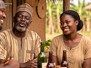 two african nigerian naija young and mature ebony black horny couple raw sexual intercourse in a village house [AI Generated]