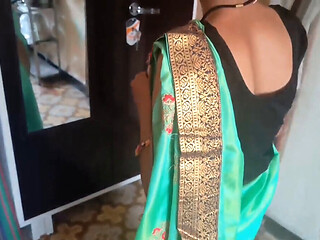 Green sari village MILF getting fucked by a cocky dude