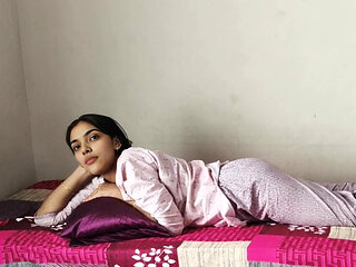 Big Stepsister Came to Share My Bed Full Hindi Sex Vlog