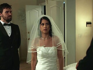 Dirty Derrick and sultry Penelope in a naughty bride binge