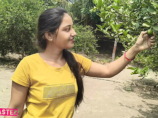 Village girl enjoys sex in farm