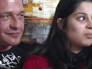 German innocent student with kinky couple for afternoon
