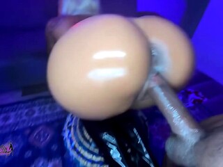 Big-Tits Milf in Latex Sucks Big Cock