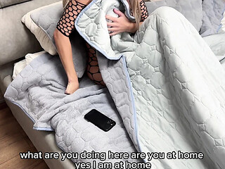 StepMom Fucks StepSon to Keep Her Cheating Secret from Husband  Real Amateur with Talking