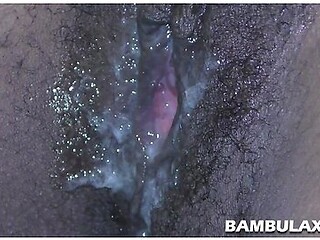Ebony Hairy Ex-girlfriend Fucked And Creampied By Big White Cock
