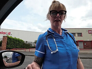 Real Nurse Fucks Me in Hospital POV  Amateur MILF in Glasses & Stockings