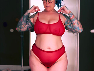Curvy British MILF Tries On Sexy SHEIN Lingerie Tattooed & Busty PART TWO