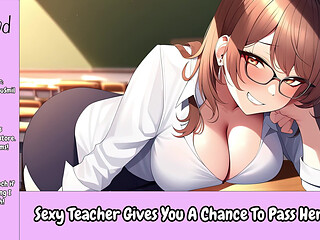 Sexy Teacher Gives You a Chance to Pass Her Class Audio