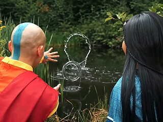 Ameena Green as Katara Takes Aang&rsquo_s Hard Cock - Avatar Porn Cosplay Parody
