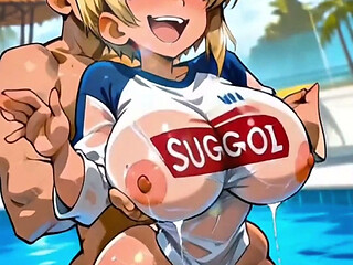 Swimming girl