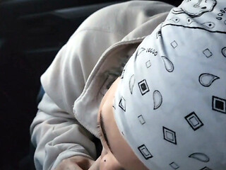 Pretty baby gets a hot cumshot in the car