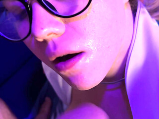 Insanely Sloppy Deepthroat BJ From Live Show - Throatfucked & Facial