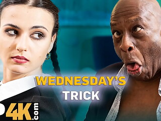 DADDY4K. WEDNESDAY ADDAM'_S BIG BLACK COCK DREAM finally came true