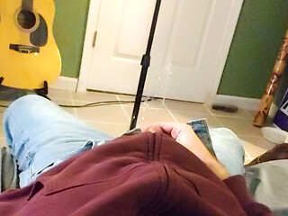 One Camera Angle of Me Pissing All Over Myself Then Jerking off