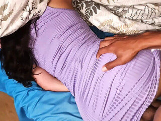 Sister-in-law alone at home leaves room door open in short dress no panties to tease me