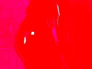 Red latex slow mow POV