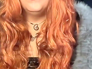Smoking Brazilian Saggy Tits Redhead Goddess in Fur and Latex - Dancing to My Music