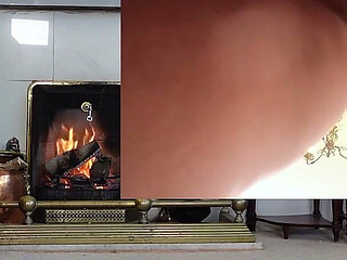 Femdom Fireside Pegging - Amateur Anal Strapon Fucking