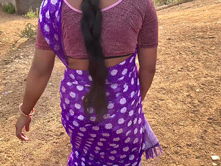 Desi Gaon ki beautiful Bhabhi outdoor Private Sex full Hindi audio Indian hot love couple jungle MMS video