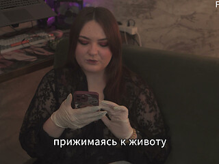 Porn story - guy enjoyed the girl's pussy and then her strap-on (Russian, femdom,cunnilingus, pegging, latex gloves)