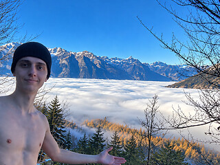 Solo Jerk off Above the Clouds