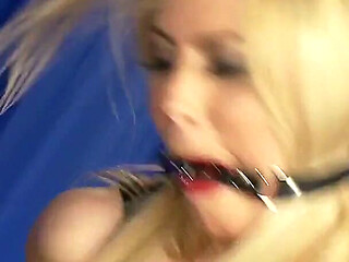 Blond twin babes tied up in bondage
