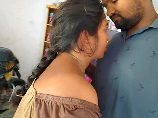 Desi Step Sister First Time Sex With Brother Showing Big Dick And Romantic Kissing
