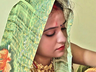 Desi Newly Married Wife Lalita Singh Fucked Hard by Husband - Doggy Style & Blowjob in Bedroom - Full Hindi Dirty Talk