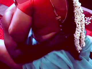 My Hot Stepsister in Law in Saree Blouse Stroking & Riding My Hard Cock
