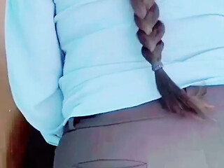 Mexican big ass hot secretary takes off all her clothes in her office bathroom during lunch time