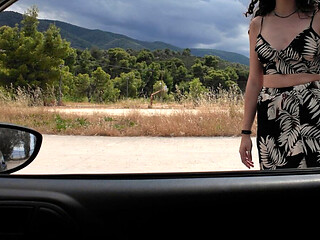 Teen Hitchhiker Asks for Help! She Gets Seduced Into Pussy Rubbing Orgasm!
