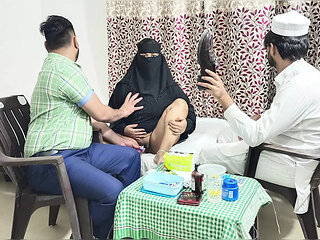 Muslim women fucked by the doctor in front of her husband because she could not get pregnant (Threesome Sex) Part -2