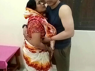Newly Married Indian Priyanka Bhabhi Deep Throat Blowjob and Riding Hard Cock Deep Inside Tight Black Pussy with Young Step Brot