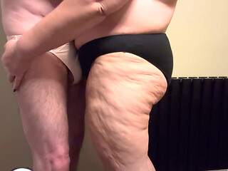 Mature BBW couple in panties